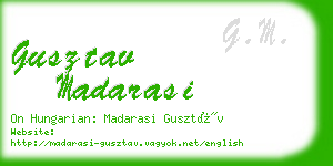 gusztav madarasi business card